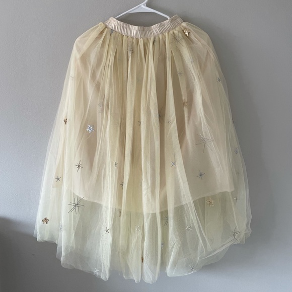 V-Neck Button Shirt + Sequin Tulle Skirt Set - Picture 5 of 7